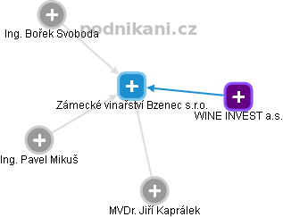 Zámecké vinařství Bzenec s.r.o. - náhled vizuálního zobrazení vztahů obchodního rejstříku